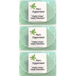 Handmade "Pure Peppermint" Glycerine Soap Bar 165g Gift Pack 3's